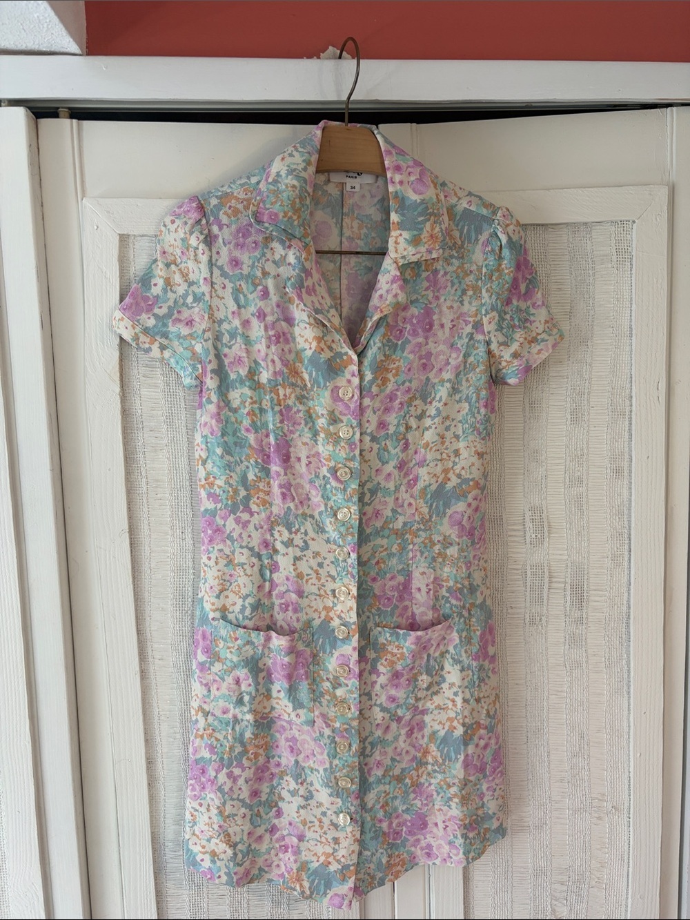 Rouje Cristina Floral Button Up Dress Size 34 — image 3 of 7